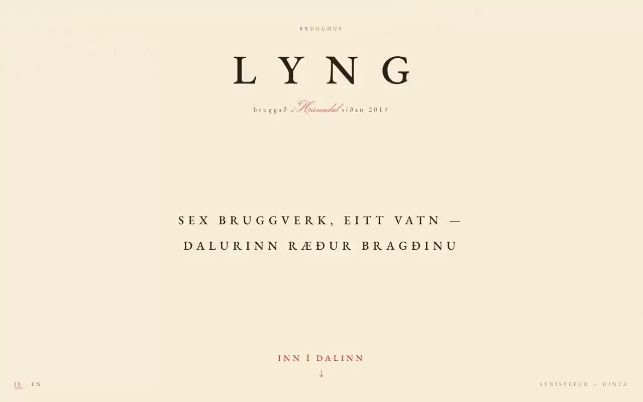 Lyng — sýnisvefur fyrir brugghús