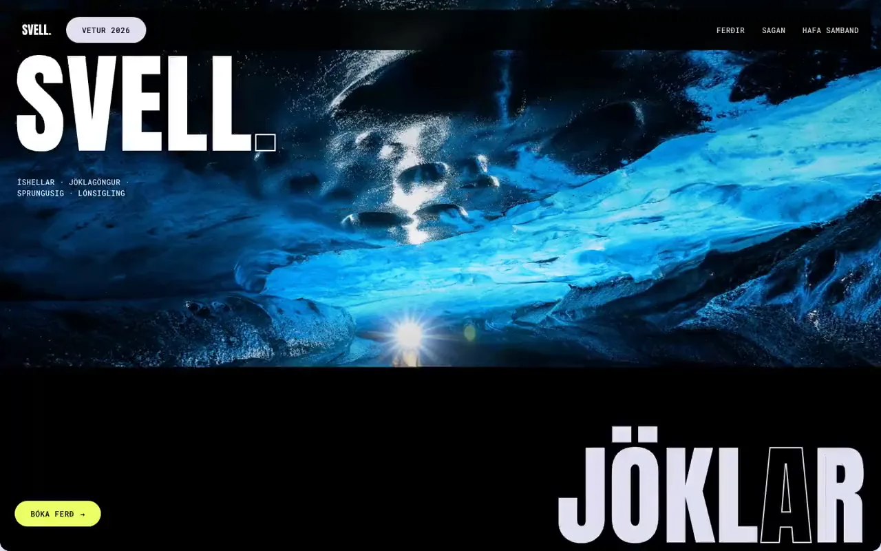 Svell — sýnisvefur fyrir jöklaferðir